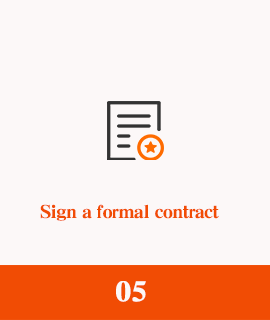 Sign a formal contract
